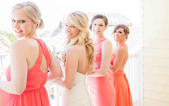 bridesmaids Sea Shell Beach Club New Jersey Weddings Long Beach Island