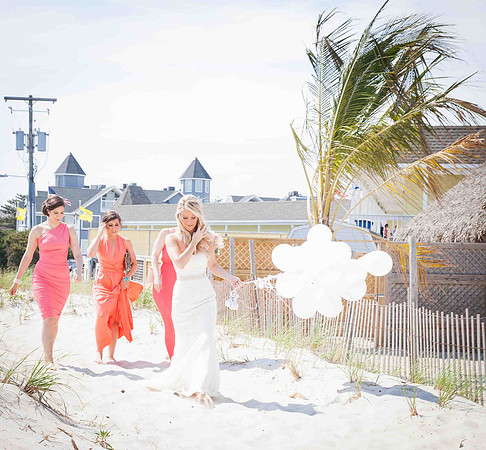 Bride and Grooms first look Sea Shell Beach Club New Jersey Weddings Long Beach Island