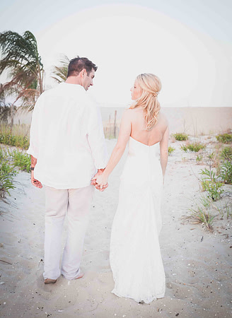 Bride and Grooms first look Sea Shell Beach Club New Jersey Weddings Long Beach Island