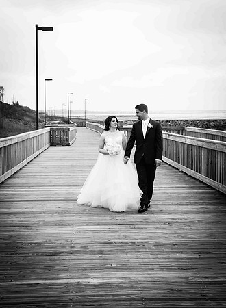 Boardwalk Wedding Portraits by the beach